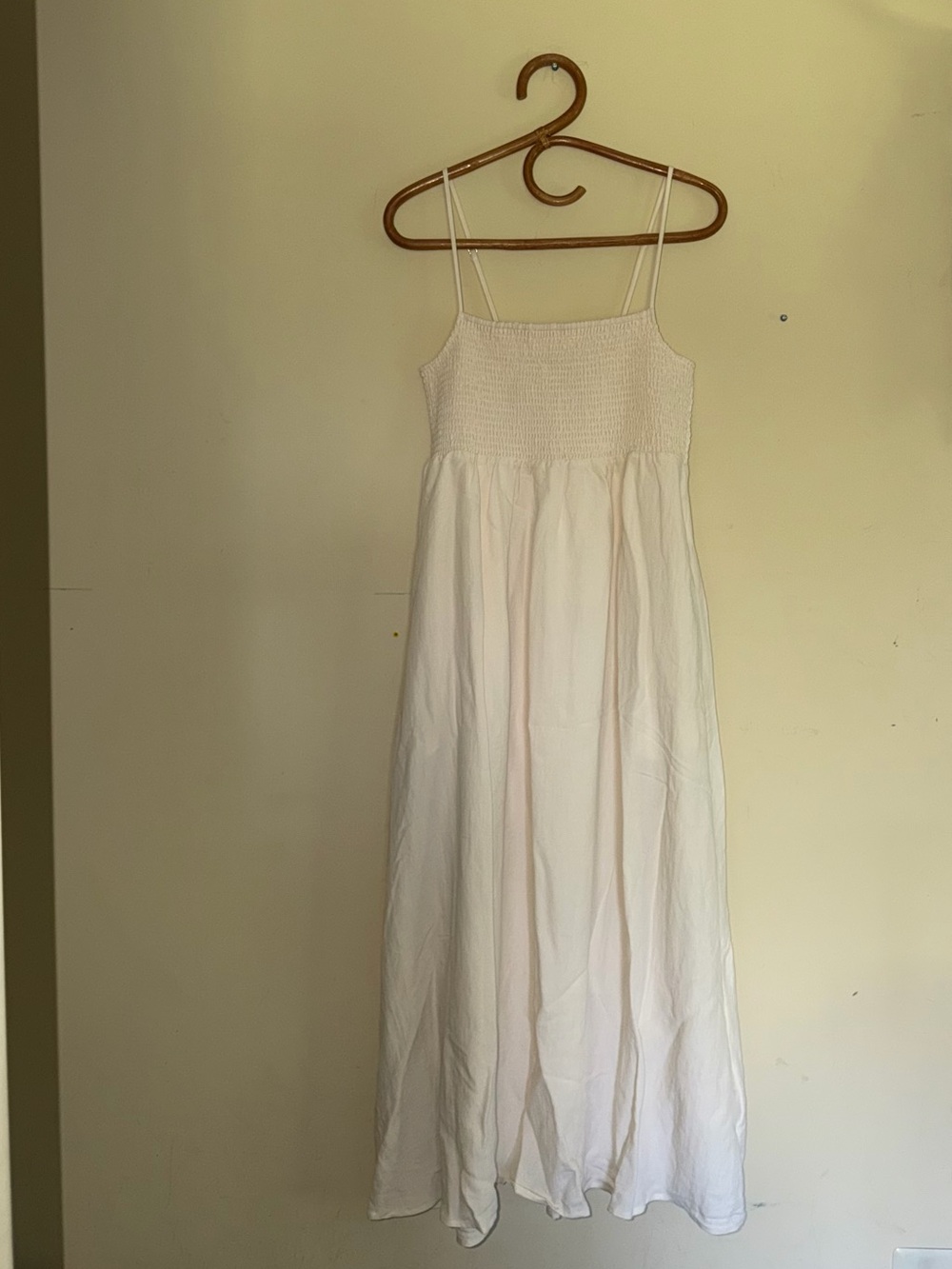 Z Supply Cream Smocked Bodice Maxi Dress